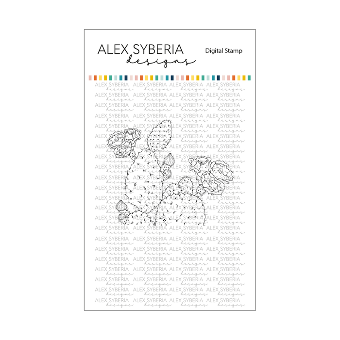 Pretty Cactus Digital Stamp