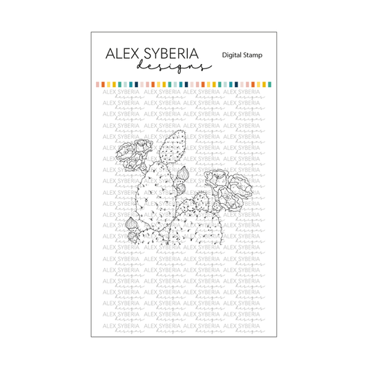 Pretty Cactus Digital Stamp