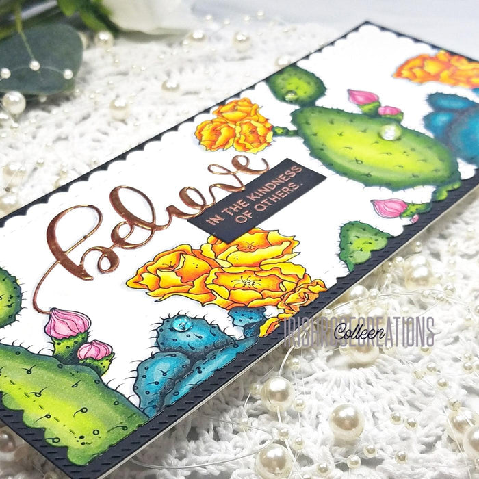Pretty Cactus Digital Stamp - Alex Syberia Designs