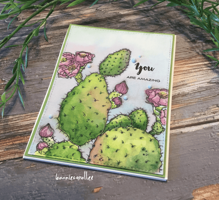 Pretty Cactus Digital Stamp - Alex Syberia Designs