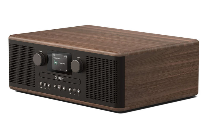 Pure Classic C-D6 DAB+ FM Radio with Bluetooth CD Player Coffee Black Black