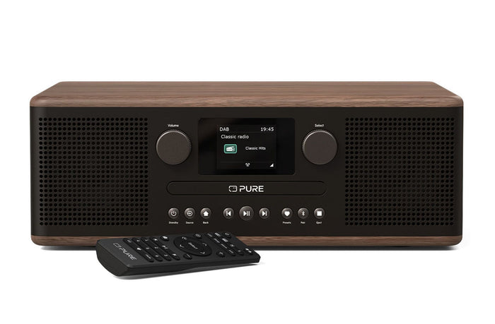 Pure Classic C-D6 DAB+ FM Radio with Bluetooth CD Player Coffee Black Black