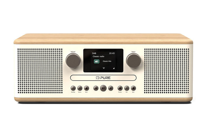 Pure Classic C-D6 DAB+ FM Radio with Bluetooth CD Player Cotton White White