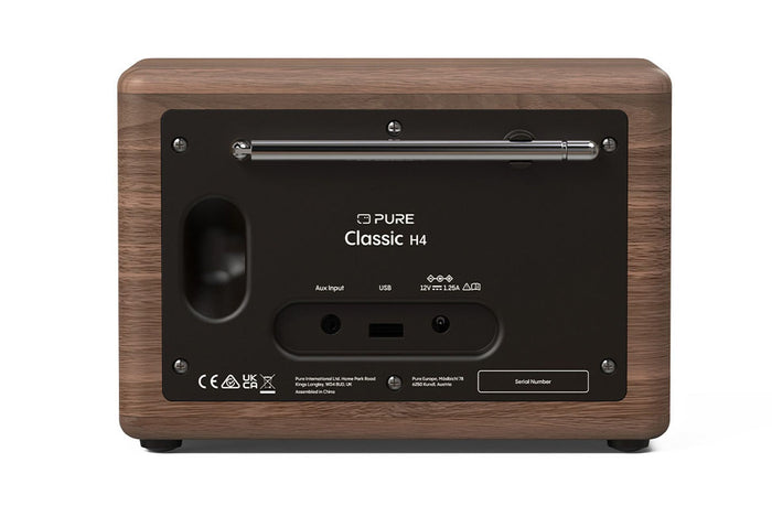Pure Classic H4 DAB+ FM Portable Digital Radio with Bluetooth Coffee Black Black