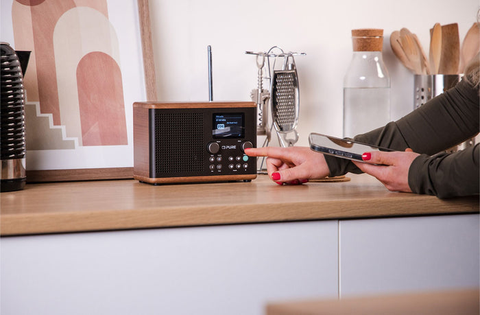 Pure Classic H4 DAB+ FM Portable Digital Radio with Bluetooth Coffee Black Black