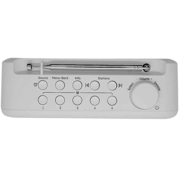 Pure Elan One2 Portable Dab+ Radio with Bluetooth Cotton White White