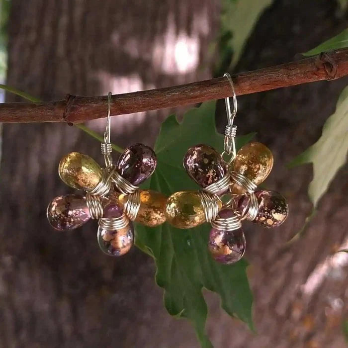 AMD1152Purple and Yellow Flower Sterling Silver Earrings JewelryEarrings$ 41.00Alexa Martha Designs