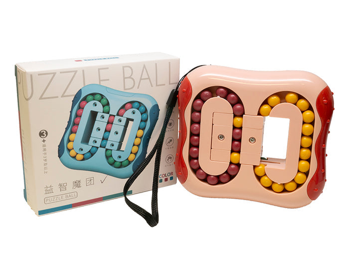 Puzzle Ball Rotating Magic Bean Cube - Pink