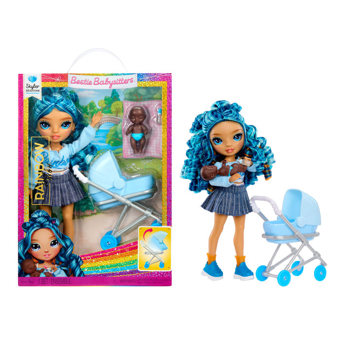 Bestie Babysitters Skyler with packaging on a white background