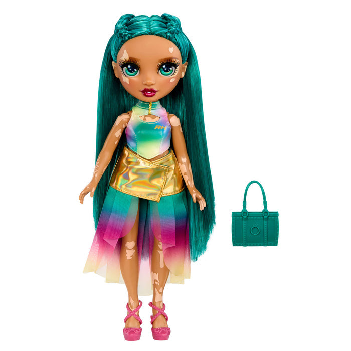 Rainbow High My Fashion Style Jewel with green purse on a white background