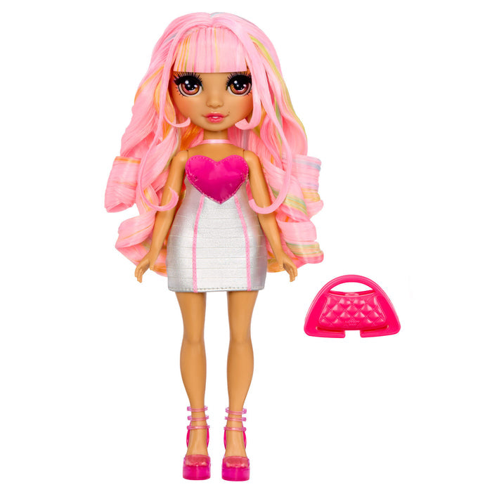 Rainbow High My Fashion Style Kia with pink purse on a white background