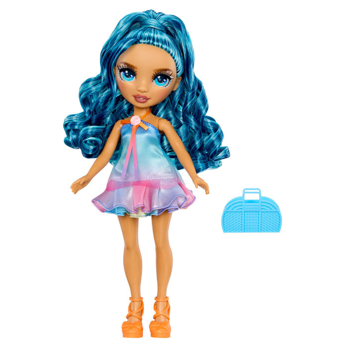 Rainbow High My Fashion Style Skyler with blue purse on a white background