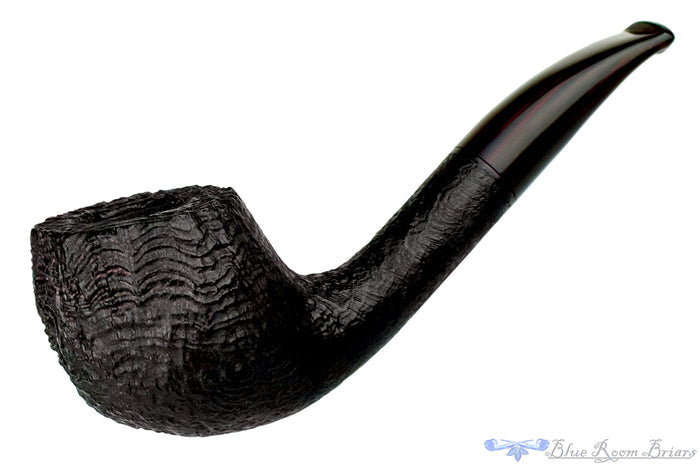 Blue Room Briars is proud to present this RC Sands Pipe Ring Blast 1/2 Bent Scoop Billiard with Brindle