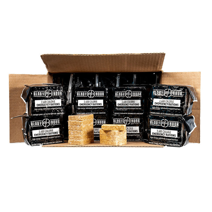 Ready Hour Case Pack:  On-The-Go Emergency Food Ration Bars 2400 Calories (30-Pack) (6677082898572)
