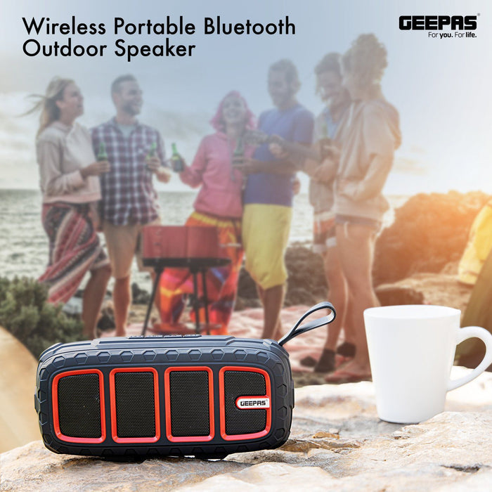 Portable Bluetooth Speaker Rechargeable MP3 Player USB/TF/AUX/FM/TWS Speakers Geepas | For you. For life.