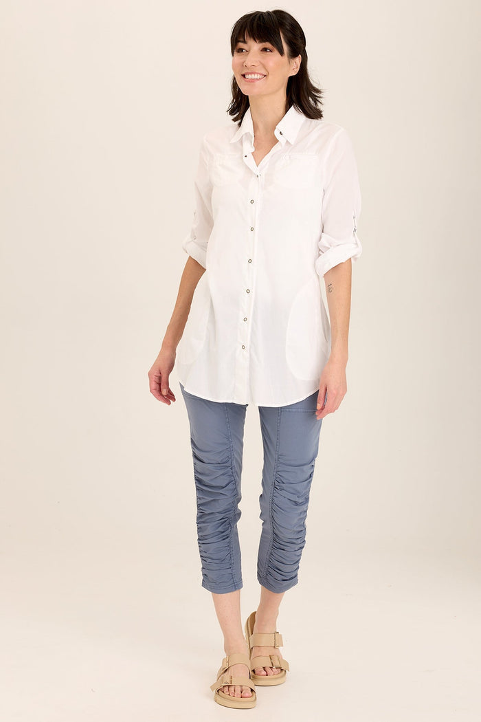 Wearables Reporter Soft Voile Button-Down Blouse