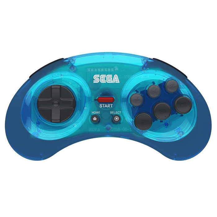 Retro-Bit Official SEGA Mega Drive 8-Button 2.4Ghz Wireless Arcade Pad - Blue [Discontinued] by Retro-Bit - The Pi Hut