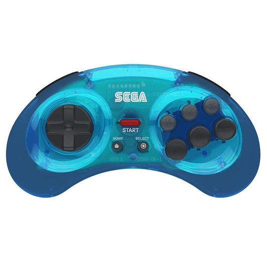 Retro-Bit Official SEGA Mega Drive 8-Button 2.4Ghz Wireless Arcade Pad - Blue [Discontinued] by Retro-Bit - The Pi Hut
