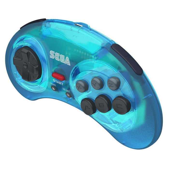 Retro-Bit Official SEGA Mega Drive 8-Button 2.4Ghz Wireless Arcade Pad - Blue [Discontinued] by Retro-Bit - The Pi Hut