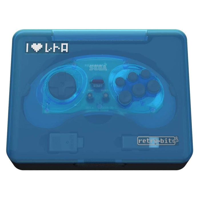 Retro-Bit Official SEGA Mega Drive 8-Button 2.4Ghz Wireless Arcade Pad - Blue [Discontinued] by Retro-Bit - The Pi Hut