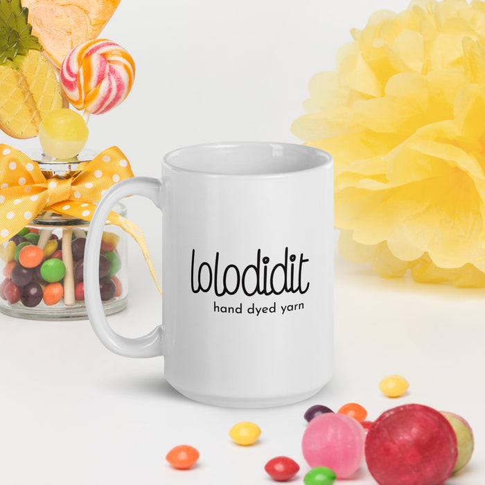 Retro Crochet - White Glossy Mug