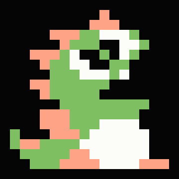 Retro Gaming Revival Quilt a Long Block 1 - Bubblesaur