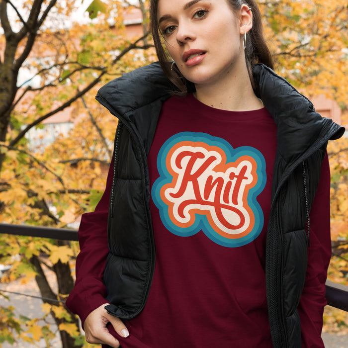 Retro Knit - Unisex Long Sleeve Tee