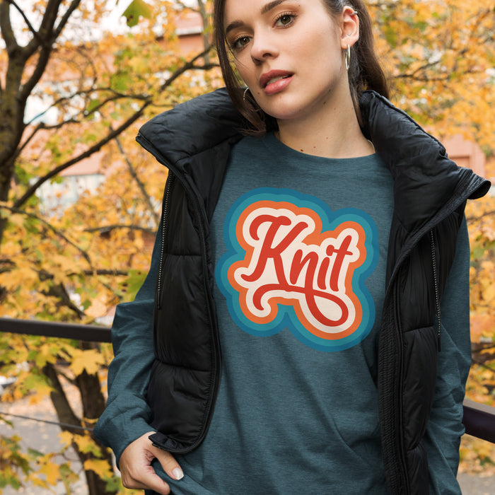 Retro Knit - Unisex Long Sleeve Tee