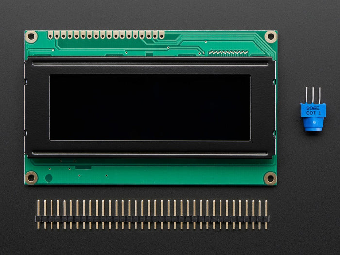 RGB backlight negative LCD 20x4 + extras (RGB on black) by The Pi Hut - The Pi Hut