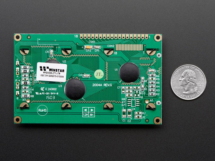 RGB backlight negative LCD 20x4 + extras (RGB on black) by The Pi Hut - The Pi Hut