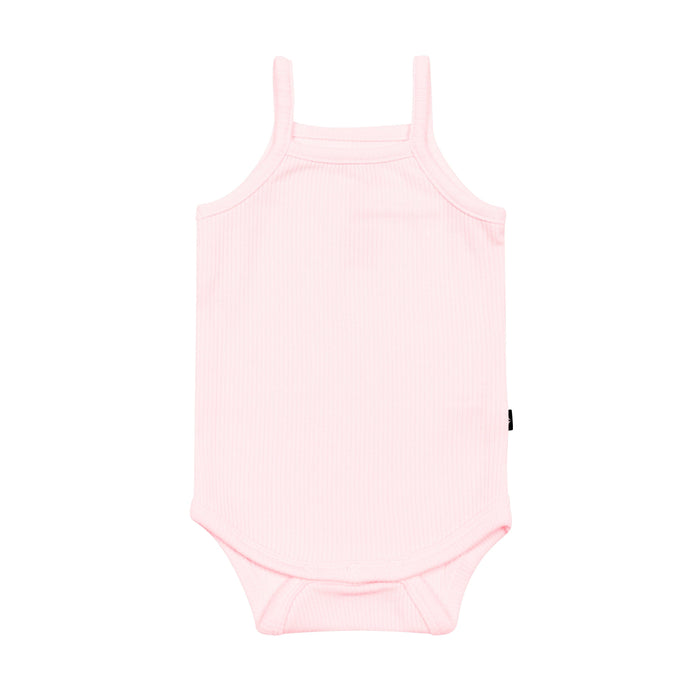 Kyte Baby Ribbed Spaghetti Strap Bodysuit Ribbed Spaghetti Strap Bodysuit in Sakura