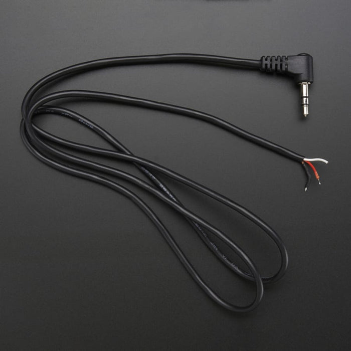 Right-Angle 3.5mm Stereo Plug to Pigtail Cable by Adafruit - The Pi Hut
