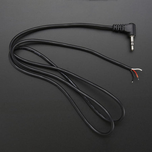 Right-Angle 3.5mm Stereo Plug to Pigtail Cable by Adafruit - The Pi Hut