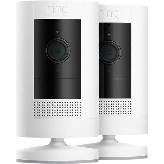 Ring Battery Stick Up Cam Camera 2 Pack - White | B0CGCBBJRM Ring Euronics Ireland