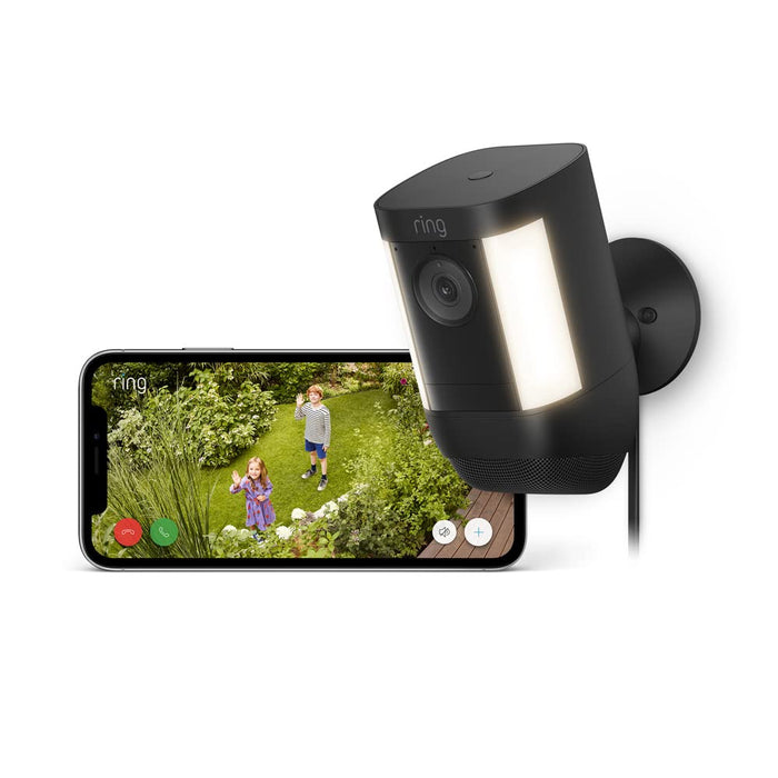 Ring Spotlight Cam Pro Plug-In Black | B09DRMH317 Ring Euronics Ireland