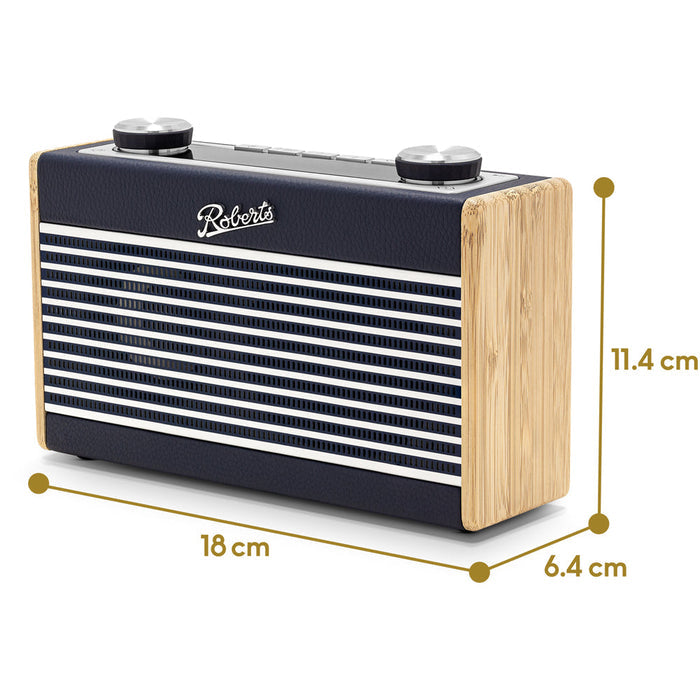 Roberts Rambler Uno DAB DAB+ FM RDS Bluetooth Digital Radio Navy Blue Navy Blue
