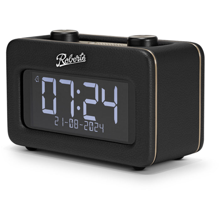 Roberts Revival Rest DAB DAB+ FM Bluetooth Bedside Clock Radio Black Black