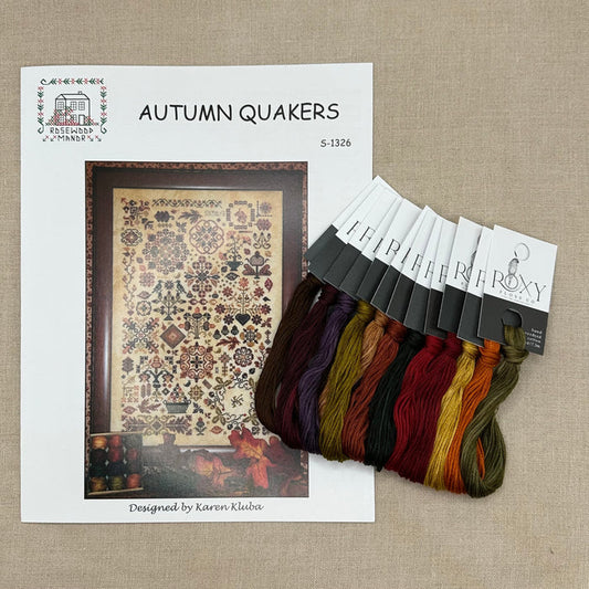 Rosewood Manor - Autumn Quakers - Booklet Chart with Roxy Floss Co Conversion