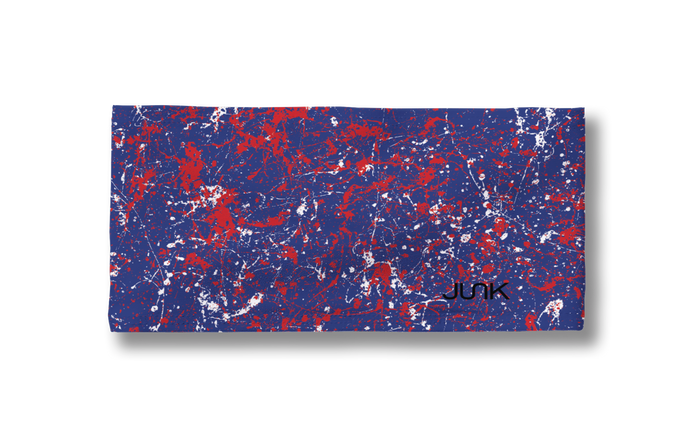 Royal Blue Red Splatter Big Bang Lite Headband - View 3