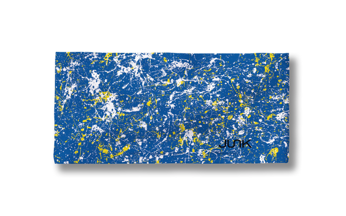 Royal Blue Yellow Splatter Big Bang Lite Headband - View 3