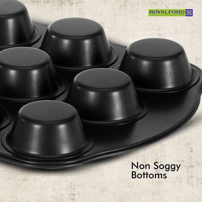Royalford - Non-Stick Cupcake Baking Tin Tray Royalford