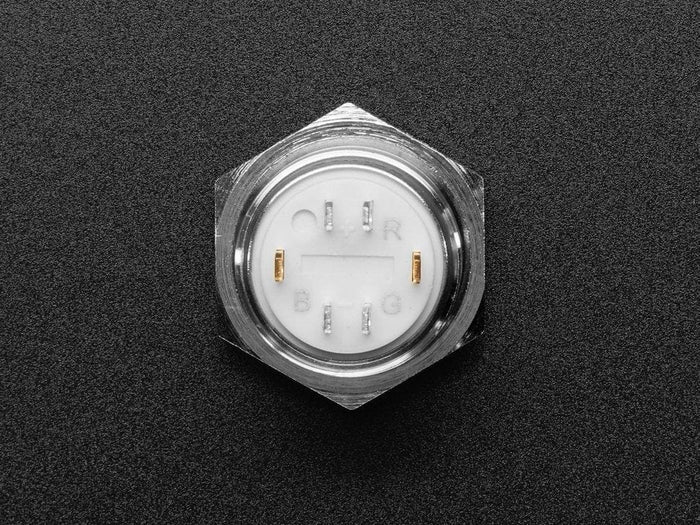 Rugged Metal Pushbutton - 16mm 6V RGB Momentary by The Pi Hut - The Pi Hut