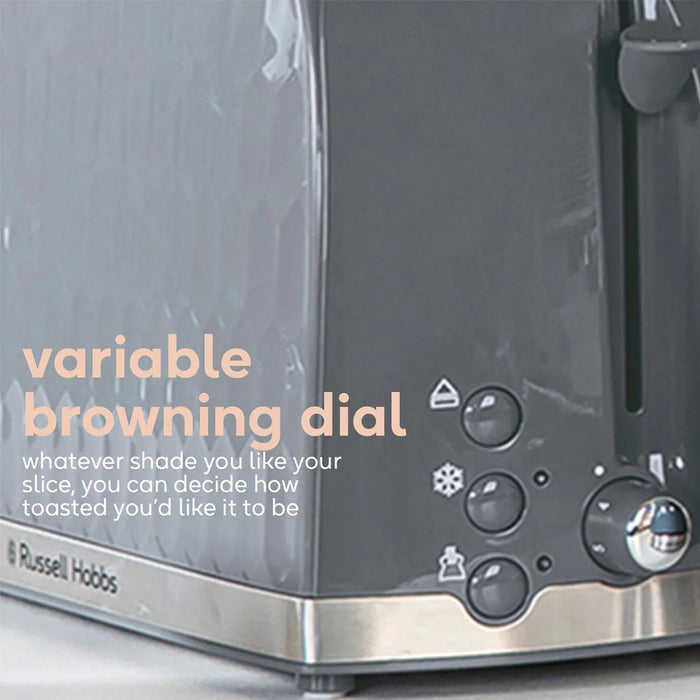 Russell Hobbs Honeycomb 2-Slice Toaster - Grey | 26063