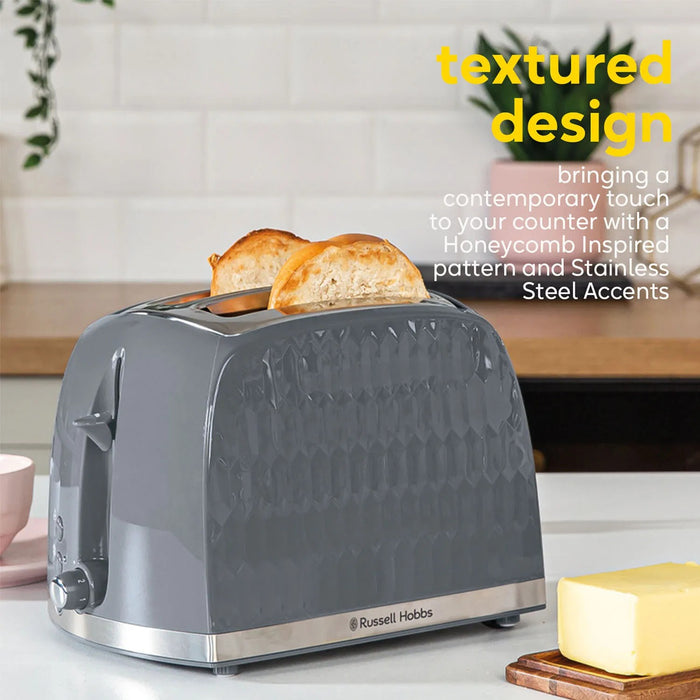Russell Hobbs Honeycomb 2-Slice Toaster - Grey | 26063
