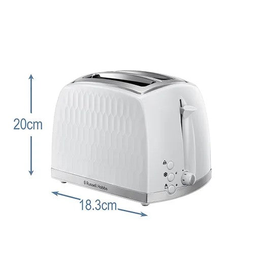 Russell Hobbs Honeycomb 2-Slice Toaster - White | 26060