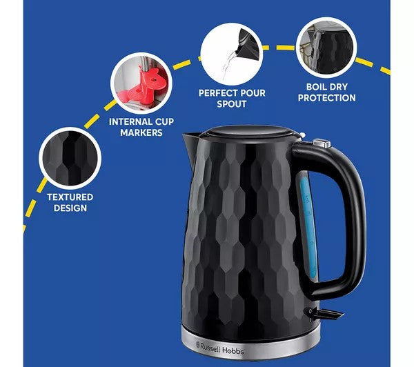 Russell Hobbs Honeycomb Jug Kettle - Black | 26051