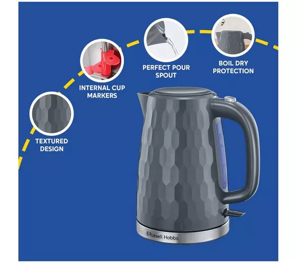 Russell Hobbs Honeycomb Jug Kettle - Grey | 26053