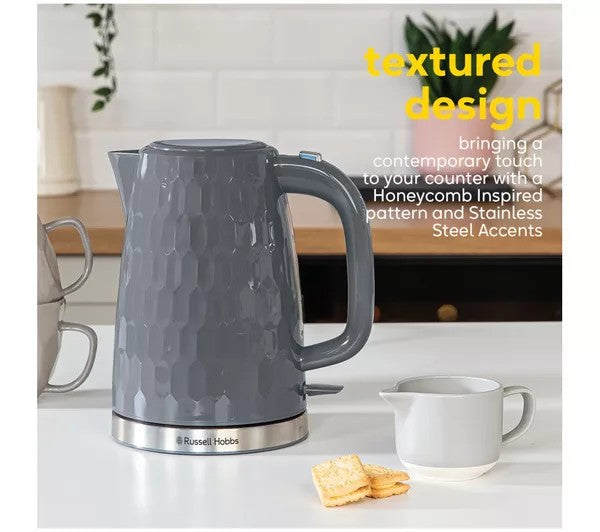 Russell Hobbs Honeycomb Jug Kettle - Grey | 26053