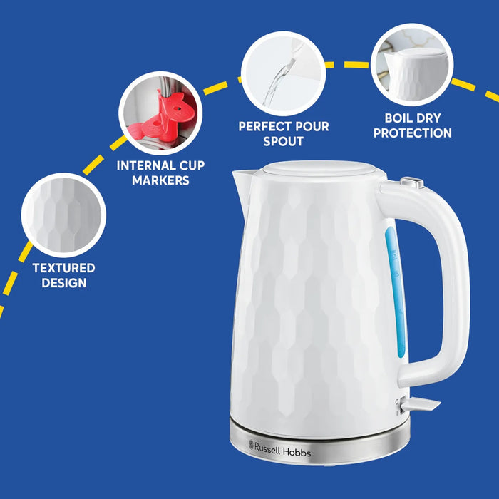 Russell Hobbs Honeycomb Jug Kettle - White | 26050