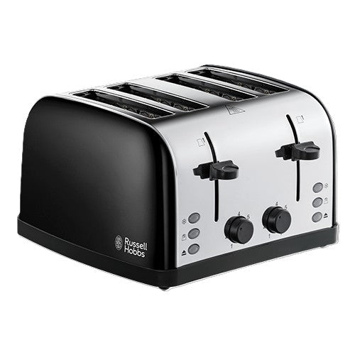 Russell Hobbs Stainless Steel 4-Slice Toaster - Black |  28360